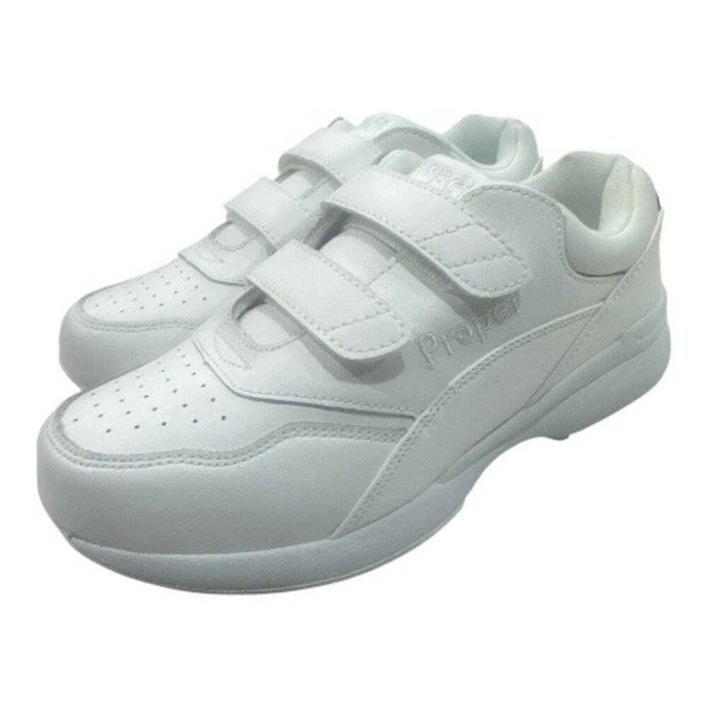 Womens Propét Tour Walker Strap Shoes 6.5 M White Leather Lightweight & Comforta